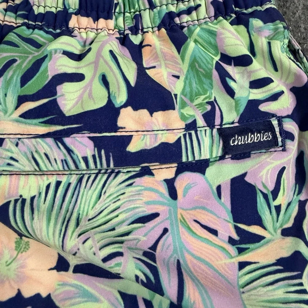 Chubbies Swim Short Youth Boys Large 14/16 Colorful Lined Trunks Beach